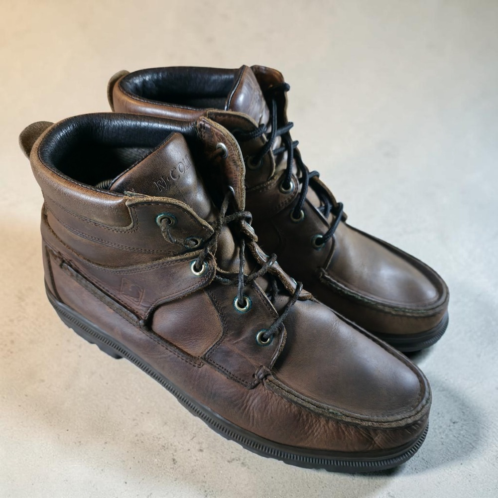 RJ Colt Brown Leather Boots Mens 11 M Motorcycle Biker Western Grunge Punk